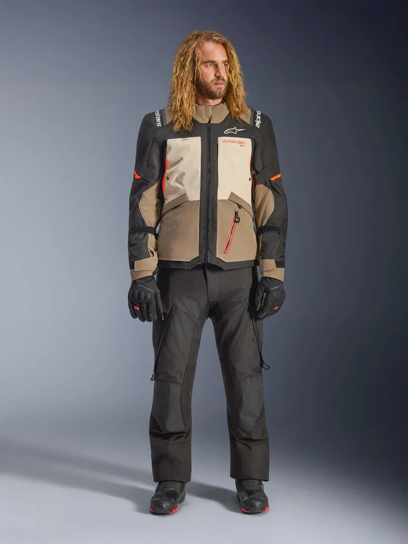 Jaqueta Alpinestars Masculina Andes V4 Drystar Cinza/Bege/Preto